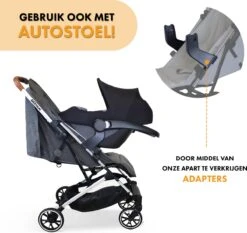 Deryan Luxe Rolo X2 Dubbele Buggy - Duo Buggy - Grijs -Aanbiedingen BIBS Winkel 1200x1134 10