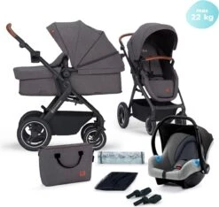 Kinderkraft B-Tour Ash Grey 3-in-1 Combi Kinderwagen Incl. Autostoel KSBTOU00DGR3000 -Aanbiedingen BIBS Winkel 1200x1136 25
