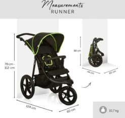 Hauck Runner Kinderwagen - Zwart/Neon Geel -Aanbiedingen BIBS Winkel 1200x1139 6