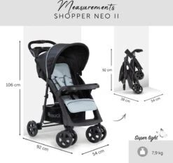 Hauck Shopper Neo II Buggy - Caviar/Silver -Aanbiedingen BIBS Winkel 1200x1139 7