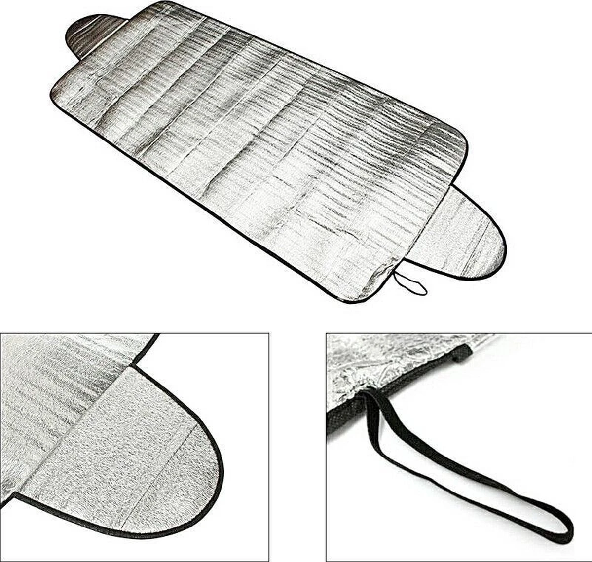 Universele Antivries Scherm Voorruit & Achterruit - Zonnewering / Zonwering Voorraam Beschermer - Autozonwering Autoraam - Aluminium - Universeel 5 Universele Antivries Scherm Voorruit & Achterruit - Zonnewering / Zonwering Voorraam Beschermer - Autozonwering Autoraam - Aluminium - Universeel - Afbeelding 5