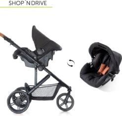 Hauck Pacific 3 Shop N Drive Kinderwagen - Caviar -Aanbiedingen BIBS Winkel 1200x1141 18