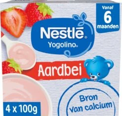 Nestlé Yogolino Aardbei - Baby Toetje - Vanaf 6 Maanden - 6 Stuks - Totaal 24 Porties -Aanbiedingen BIBS Winkel 1200x1141 23
