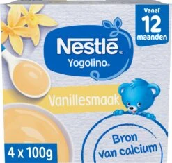 Nestlé Yogolino Vanille - Baby Toetje - Vanaf 8 Maanden - 6 Stuks - Totaal 24 Porties -Aanbiedingen BIBS Winkel 1200x1141 24