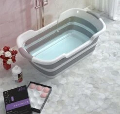 Merkloos Baby Badje Opvouwbaar - Multifunctioneel - Wasmand - Opbergmand - Speelgoed Opslag - Babybadje -Aanbiedingen BIBS Winkel 1200x1142 4