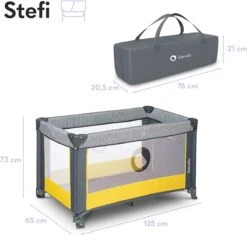 Lionelo Stefi - Campingbedje - 125x65cm - Tot 15kg - Transporttas -Aanbiedingen BIBS Winkel 1200x1143 1