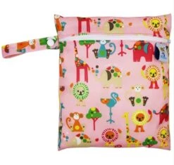 Merkloos Opbergzakje Jungle Opbergtasje Voor Natte Dingen Voor Luiertas Of Onderweg Luierzakje Luieretui Wetbag