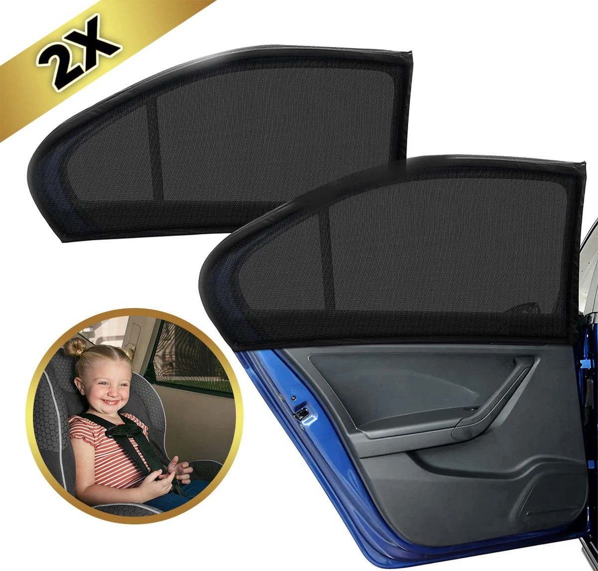 MostEssential Premium Zonnescherm Auto Baby – Zonnescherm Auto Zijruit - Zonwering Auto Voor Baby En Kind – UV Protectie - Zonder Zuignappen - Inclusief Luxe Opbergtas 1 MostEssential Premium Zonnescherm Auto Baby – Zonnescherm Auto Zijruit - Zonwering Auto Voor Baby En Kind – UV Protectie - Zonder Zuignappen - Inclusief Luxe Opbergtas