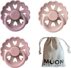FRIGG Fairytale Fopspeen Set | Latex | Maat 2 | Leeftijd 6-18 Maanden | The Little Marmaid, The Little Match Girl, Thumbelina | Met Moon Kids Shop Speenzakje