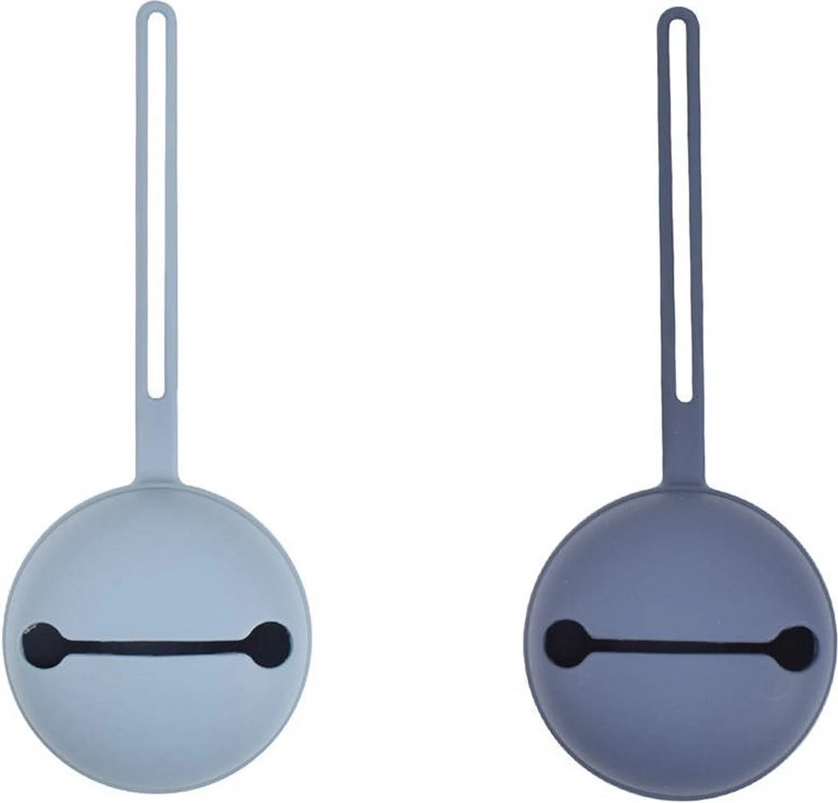 2 Stuks - Siliconen Speenhouder Baby - Blauw & Navy 1 2 Stuks - Siliconen Speenhouder Baby - Blauw & Navy