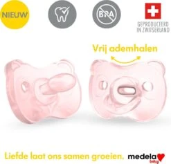 Medela Baby Fopspeen Soft Silicone Superzacht Lichtgewicht Eendelig - Soft Pink - 6-18 Maanden - 2 Stuks -Aanbiedingen BIBS Winkel 1200x1149 26