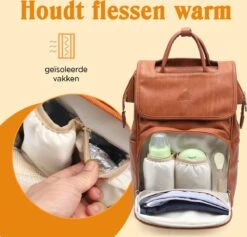 JeRie Luiertas Rugzak – Verschoonmatje – Verzorgingstas – Luiertassen – Met Kinderwagen Haken - Bruin -Aanbiedingen BIBS Winkel 1200x1149 6