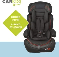 Carkids Verstelbaar Kinderautostoeltje Zwart En Rood | Kinderautostoel Groep 1-2-3 | Kinderen Van 9 Maanden-12 Jaar | 9-36 Kg -Aanbiedingen BIBS Winkel 1200x1150 16