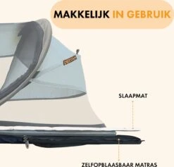 Deryan Baby Luxe Campingbedje – Inclusief Zelfopblaasbare Matras - Blue -Aanbiedingen BIBS Winkel 1200x1151 16