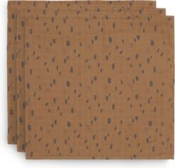 Jollein Hydrofiel Multidoek Spot 70x70cm - Caramel - 3 Stuks -Aanbiedingen BIBS Winkel 1200x1151 2