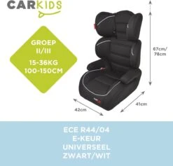 Carkids Verstelbaar Kinderautostoeltje Zwart En Wit | Kinderautostoel Groep 2-3 | Kinderen Van 3,5-12 Jaar | 15-36 Kg -Aanbiedingen BIBS Winkel 1200x1152 14