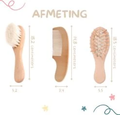 Baby Borstel - Baby Haarborstel - Baby Verzorging Set - Baby Borstel En Kam - Houten Baby Kam - Haarborstel Set - Babyshower Gift- Baby Verzorgingsproducten - Baby Kam - Kraamcadeau -Aanbiedingen BIBS Winkel 1200x1153 12