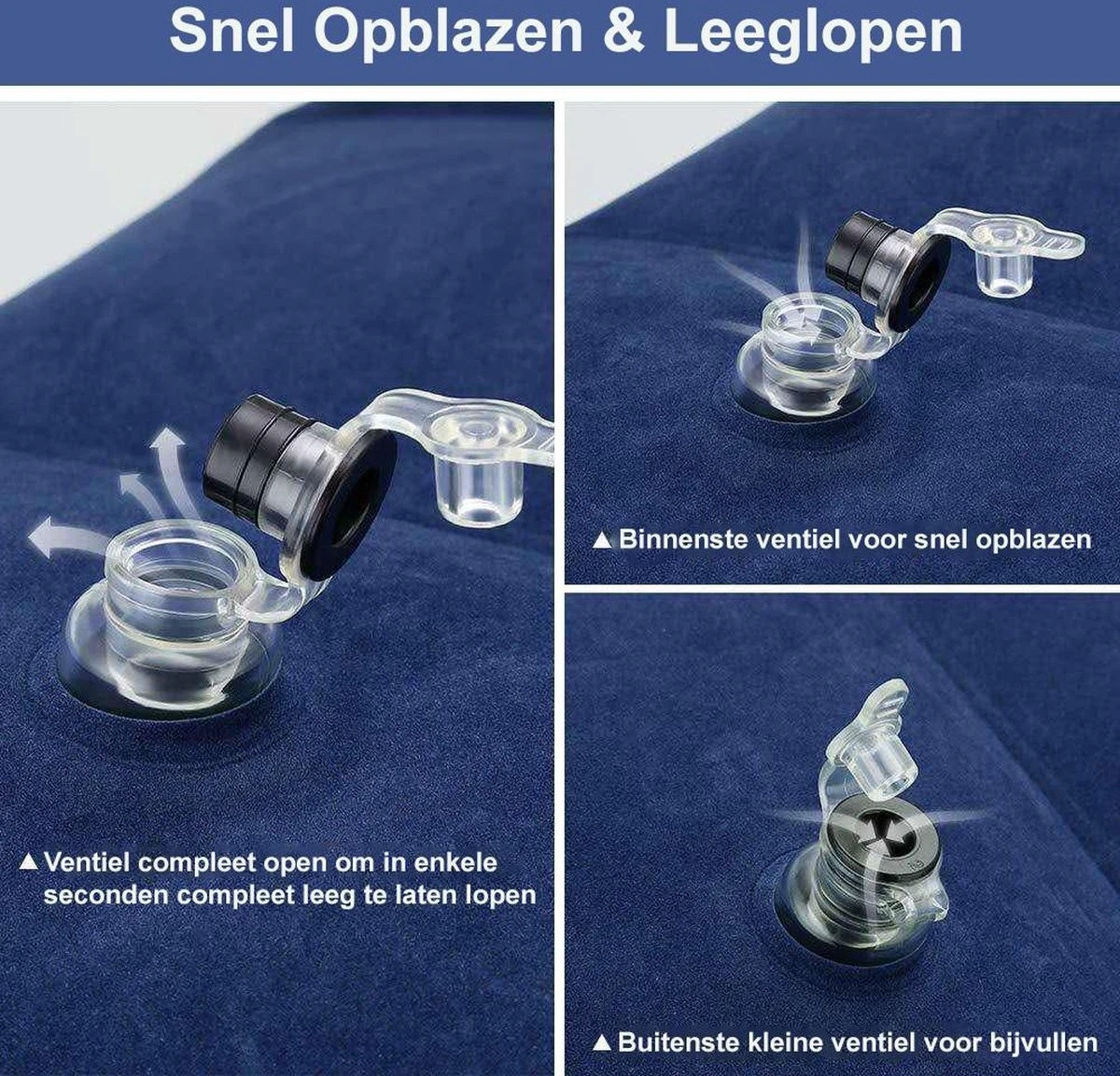 Vliegtuigbedje - Reiskussen - Voetensteun - Multifunctioneel Opblaasbaar Kussen Voor In Het Vliegtuig - Auto - Trein 5 Vliegtuigbedje - Reiskussen - Voetensteun - Multifunctioneel Opblaasbaar Kussen Voor In Het Vliegtuig - Auto - Trein - Afbeelding 5
