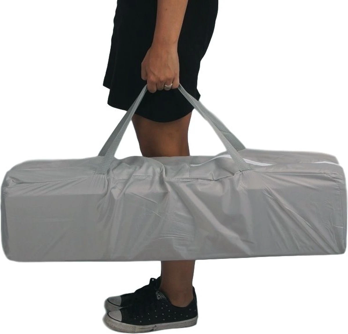 Ding Campingbedje - Grijs - 120x60 Cm - Reisbedje Inclusief Bodemmatrasje 11 Ding Campingbedje - Grijs - 120x60 Cm - Reisbedje Inclusief Bodemmatrasje - Afbeelding 11