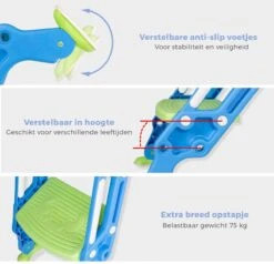 Toiletbril Met Trapje Voor Kinderen | Kinder Toiletzitje Toiletstoel Met Trap | Opvouwbare WC-bril Verkleiner Toiletverkleiner | LB-A20 Blauwpaars -Aanbiedingen BIBS Winkel 1200x1156 3