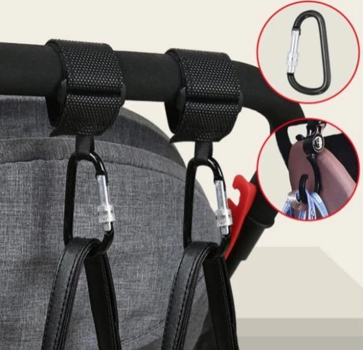 Tashaak Tassenhaak Kinderwagen Fiets Accessoire Haak Tas Hanger Boodschappen Haak Metaal PER STUK - Anti Diefstal - Extra Stevig - Goedkoop - Gratis Verzending 2 Tashaak Tassenhaak Kinderwagen Fiets Accessoire Haak Tas Hanger Boodschappen Haak Metaal PER STUK - Anti Diefstal - Extra Stevig - Goedkoop - Gratis Verzending - Afbeelding 2