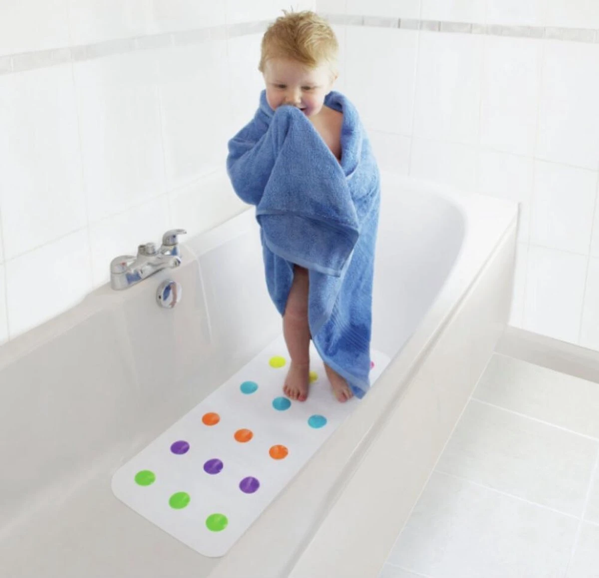 Munchkin Dandy Dots Bath Mat/ Leuke Badmat Met Stippen 3 Munchkin Dandy Dots Bath Mat/ Leuke Badmat Met Stippen - Afbeelding 3