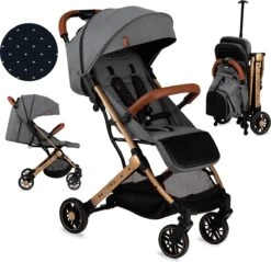 MoMi Wandelwagen - Compacte Lichtgewicht Buggy - Estelle - Gray-Gold (geschikt Van 6mnd - 15kg) -Aanbiedingen BIBS Winkel 1200x1160 13
