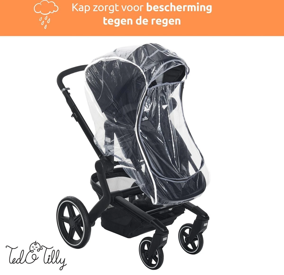 Universele Regenhoes Kinderwagen Met Kijkvenster – Buggy Hoes Universeel – Tegen Regen En Miezer Buggy – Doorzichtig 3 Universele Regenhoes Kinderwagen Met Kijkvenster – Buggy Hoes Universeel – Tegen Regen En Miezer Buggy – Doorzichtig - Afbeelding 3