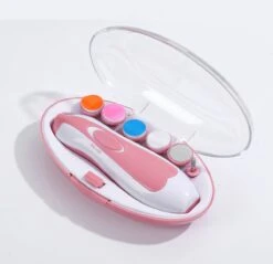 Merkloos Roze - Nagelvijl Set - Nagel Vijl Set - Electrische Baby Nagel Vijl - Veilig Nagels Verzorgen, Baby, Peuter, Kinderen En Volwassenen - Met 6 Verschillende Vijlen En Verstelbare Snelheden -Aanbiedingen BIBS Winkel 1200x1163