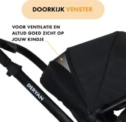 Deryan Evy Kinderwagen - Duo Kinderwagen - Uitbreidbaar - Inclusief Reiswieg - Zwart 21 Deryan Evy Kinderwagen - Duo Kinderwagen - Uitbreidbaar - Inclusief Reiswieg - Zwart -Aanbiedingen BIBS Winkel 1200x1164 12