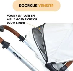 Deryan Evy Kinderwagen - Duo Kinderwagen - Uitbreidbaar - Inclusief Reiswieg - Creme -Aanbiedingen BIBS Winkel 1200x1164 13