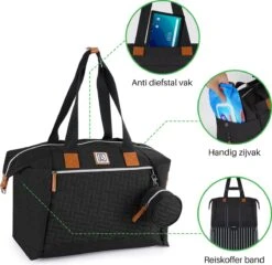 Brisby Slijtvaste Luiertas - Verzorgingstas Groot -Zwart - Inclusief Verschoonmatje - Isoleervakken - Fopspeen Houder - Makkelijk Te Bevestigen Aan De Kinderwagen -Aanbiedingen BIBS Winkel 1200x1165 16