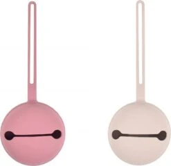 2 Stuks - Siliconen Speenhouder Baby - Roze En Beige