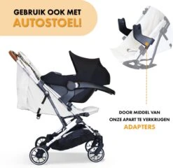 Deryan Luxe Rolo Luxe Lichtgewicht Buggy - Zoo Creme -Aanbiedingen BIBS Winkel 1200x1167 25