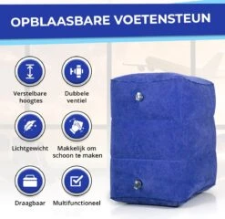 Merkloos Voetensteun - Vliegtuigbedje - Premium Quality - Reisbedje - 3 Hoogtestanden - Vliegtuig Kussen - Voetenbankje Of Poef - Met Opbergzakje & Pomp - Grijs -Aanbiedingen BIBS Winkel 1200x1167 30