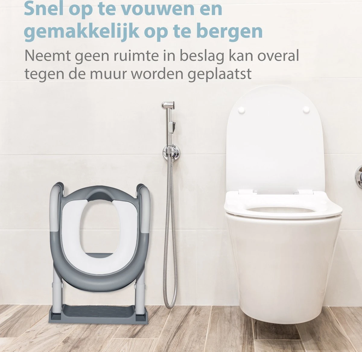 Merkloos Levlo Goods WC Verkleiner – WC Verkleiner Met Trapje – Toilettrainer – Verstelbaar – Incl. Handvaten - Grijs 5 Merkloos Levlo Goods WC Verkleiner – WC Verkleiner Met Trapje – Toilettrainer – Verstelbaar – Incl. Handvaten - Grijs - Afbeelding 5