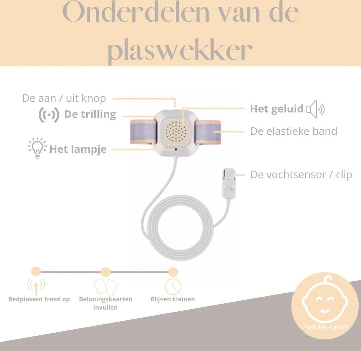 Merkloos Zindelijkheidstraining Kind - Plaswekker Voor Jongens/Meisjes - Inclusief Uniek Beloningssysteem En Batterij – Plaswekker Met Alarm En Led Licht - Beloningskaart - Tegen Bedplassen – Enuresis - Zindelijkheid 3 Merkloos Zindelijkheidstraining Kind - Plaswekker Voor Jongens/Meisjes - Inclusief Uniek Beloningssysteem En Batterij – Plaswekker Met Alarm En Led Licht - Beloningskaart - Tegen Bedplassen – Enuresis - Zindelijkheid - Afbeelding 3
