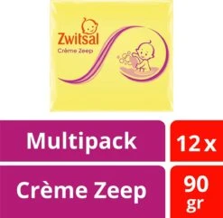Zwitsal Baby Crème Zeep - 12 X 90 Gr - Voordeelverpakking