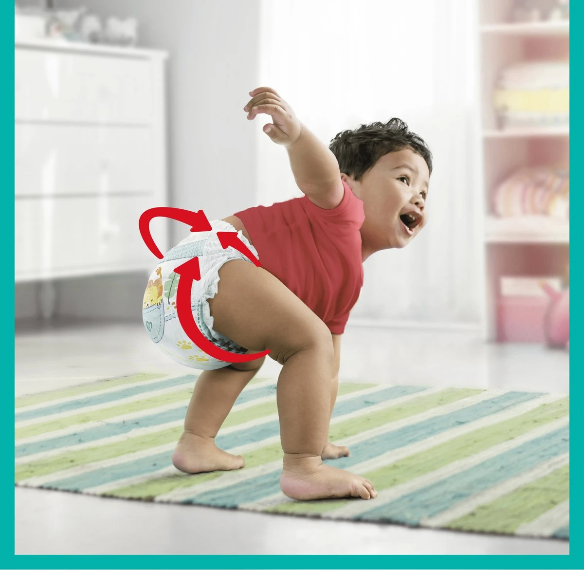Pampers® Pampers Baby Dry Pants Luierbroekjes - Maat 7 (17+ Kg) - 104 Stuks - Multi-Pack 6 Pampers® Pampers Baby Dry Pants Luierbroekjes - Maat 7 (17+ Kg) - 104 Stuks - Multi-Pack - Afbeelding 6