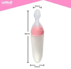 Humble & Noble Knijpfles En Lepel - Inclusief Fruitspeen - Roze -Aanbiedingen BIBS Winkel 1200x1171 34