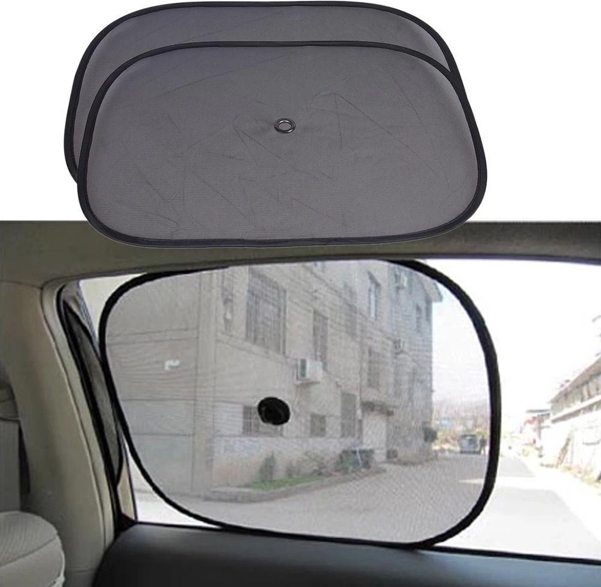 Zonwering - Zonnescherm Auto - UV Protectie - 2 Stuks Autozonwering Voor Autoraam - Zijruit 2 Zonwering - Zonnescherm Auto - UV Protectie - 2 Stuks Autozonwering Voor Autoraam - Zijruit - Afbeelding 2