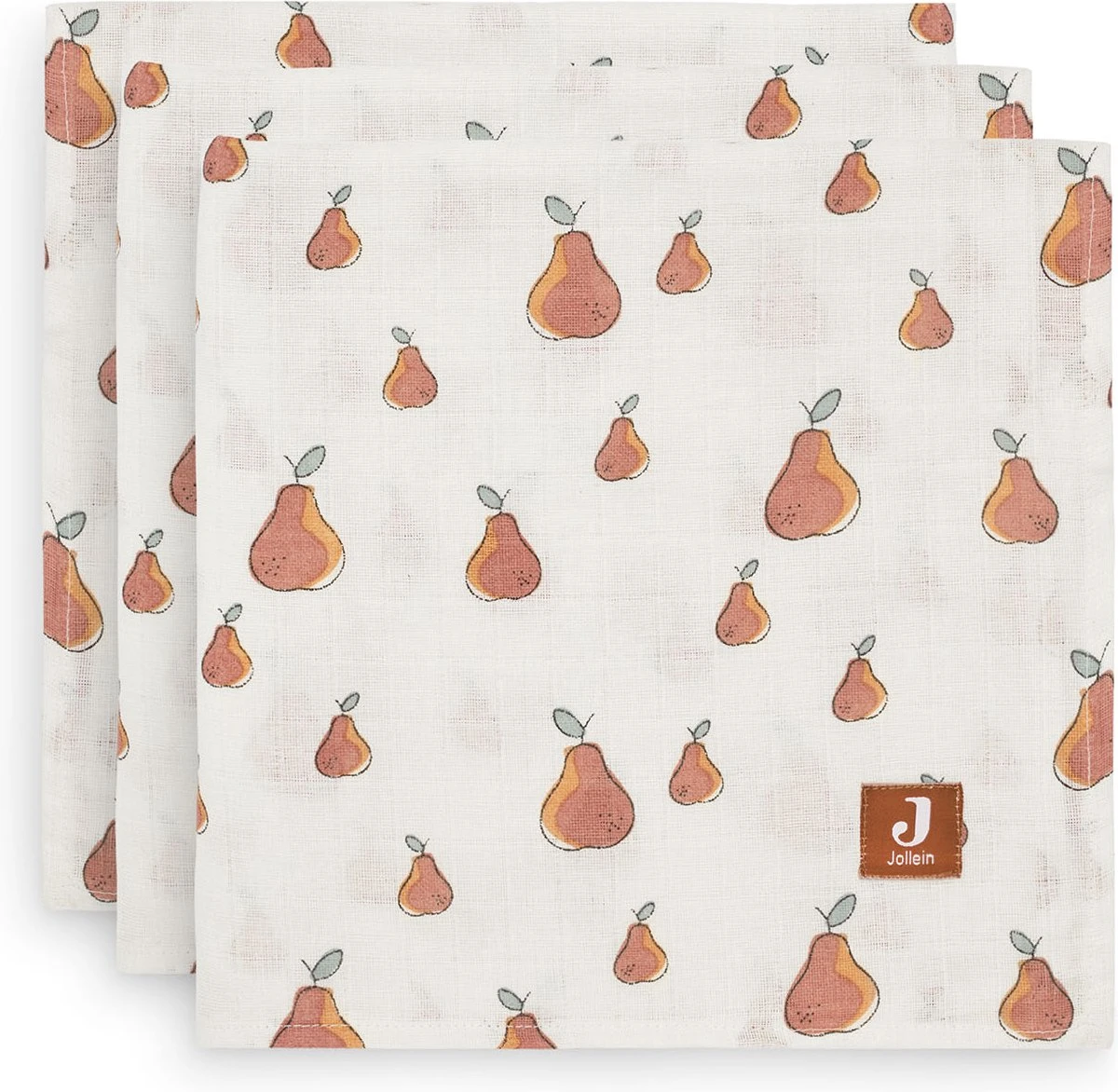 Jollein Hydrofiel Multidoek 70x70cm - Pear - 3 Stuks 1 Jollein Hydrofiel Multidoek 70x70cm - Pear - 3 Stuks