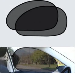 Zonnescherm Auto Baby - Zonwering Auto Met Zuignappen - Zonnescherm Auto Zwart - Auto Accessoires - Auto Accessories - 65x38 Centimeter - 2 Stuks - Cadeautje