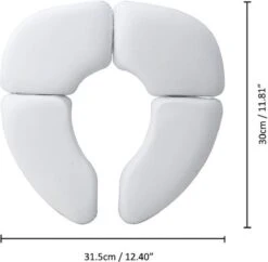 IBright Opvouwbare WC Verkleiner - Toilettrainer -Zachte Toilet Zitje - Toiletbril Verkleiner - Kinder WC Bril - Inclusief Draagtas - Wit -Aanbiedingen BIBS Winkel 1200x1176 6