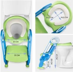 Toiletbril Met Trapje Voor Kinderen | Kinder Toiletzitje Toiletstoel Met Trap | Opvouwbare WC-bril Verkleiner Toiletverkleiner | LB-A20 Blauwpaars -Aanbiedingen BIBS Winkel 1200x1177 11