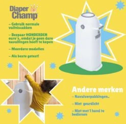 Luieremmer Medium Zilver - Middel - Zonder Navulling - Geschikt Voor Pampers En Huggies - Stoma -Aanbiedingen BIBS Winkel 1200x1177 14