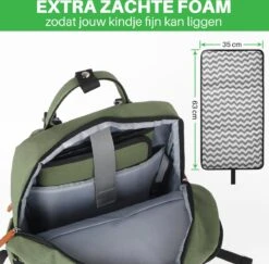 Brisby Slijtvaste Luiertas – Verzorgingstas – Met Buggymontage - Groen -Aanbiedingen BIBS Winkel 1200x1179 18