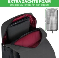 Brisby Slijtvaste Luiertas – Verzorgingstas - Two Tone Zwart En Donkergrijs - Inclusief Verschoonmatje - Isoleervakken - Met Geïntegreerde Kinderwagen Haken -Aanbiedingen BIBS Winkel 1200x1179 20