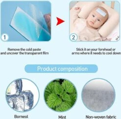 5Pc's Koelpleisters Voor Baby's - Koelpleister Baby - Babykoorts - Baby Verzorging - Koelpleisters Baby - Koorts Pleisters - Ijsgel Pads Koel Pleisters - Verkoeling Pleisters - 5 Stuks - Zomer Koeling Pleister -Aanbiedingen BIBS Winkel 1200x1182 2