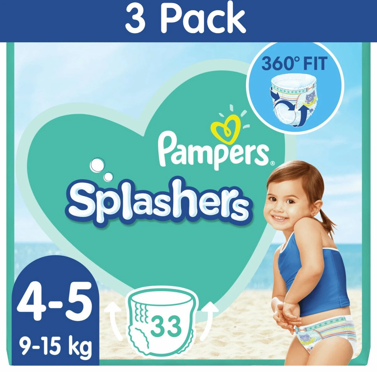 Pampers® Pampers Splashers Wegwerpbare Zwemluiers - Maat 4-5 (9-15 Kg) - 33 Stuks - Voordeelverpakking 11 Pampers® Pampers Splashers Wegwerpbare Zwemluiers - Maat 4-5 (9-15 Kg) - 33 Stuks - Voordeelverpakking - Afbeelding 11